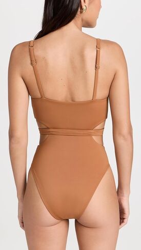Vitamin A Women's Luxe Link Belted One Piece in Kuwait