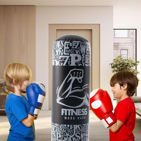 DIMAR GARDEN Inflatable Floor Punching Bag for Kids, 64 Inch Boxing Bag for Karate & Taekwondo Practice in Kuwait