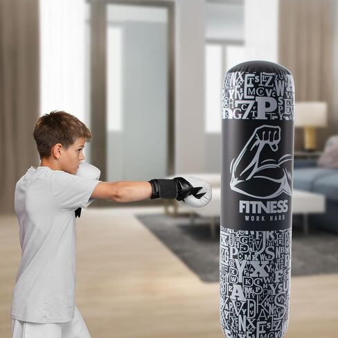 DIMAR GARDEN Inflatable Floor Punching Bag for Kids, 64 Inch Boxing Bag for Karate & Taekwondo Practice in Kuwait