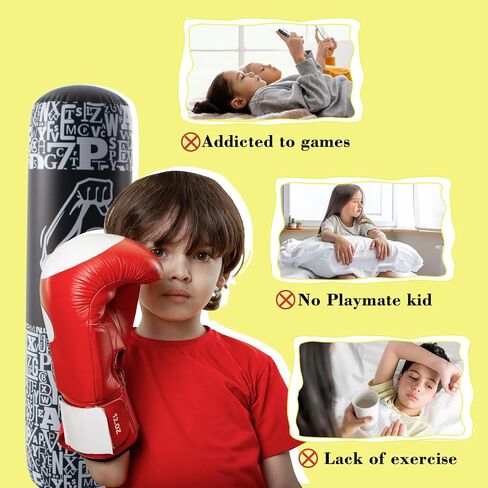 DIMAR GARDEN Inflatable Floor Punching Bag for Kids, 64 Inch Boxing Bag for Karate & Taekwondo Practice in Kuwait