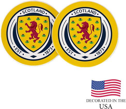 مجموعة من قطعتين من إكسسوارات السيارات من اتحاد كرة القدم الاسكتلندي من Desert Cactus Scotland FA SFA لكرة القدم، مجموعة من المنتجات المرخصة من الحجر الرملي (التصميم A) in Kuwait