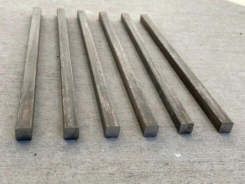 مجموعة مفاتيح فولاذية مربعة مقاس 1/2 بوصة × 12 بوصة من Sandbaggy - الأبعاد الدقيقة، نهايات مقطوعة نظيفة - فولاذ مسحوب على البارد (10، أسود، 1/2 بوصة عرض × 12 بوصة طول) in Kuwait