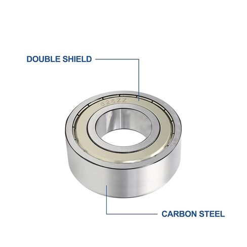 10Pcs 626ZZ 6x19x6mm Carbon Steel Miniature Deep Groove Ball Bearings- Bearing Steel and Double Rubber in Kuwait