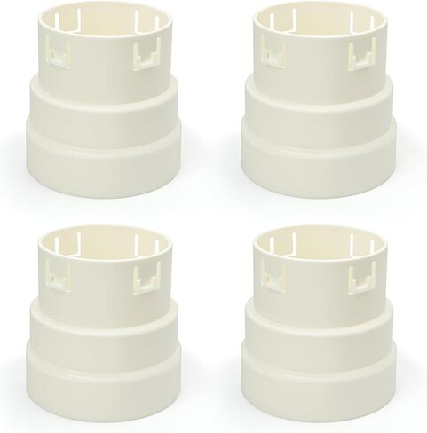 محول أنابيب الصرف المموج 4 بوصات، توصيل 4 بوصات Sdr 35 أو Sch 40 أنابيب تصريف PVC، نظام صرف للمنازل والساحات القابلة للتطبيق، موصل دفع بسيط - 4 عبوات in Kuwait