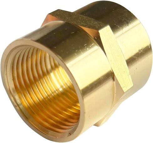 3/4 "أنثى الخيوط عرافة الحلمة النحاس اقتران NPT تركيب الأنابيب محول الأنابيب موصلات مستقيمة للهواء والغاز والزيت والوقود والبروبان حزمة من 2 in Kuwait