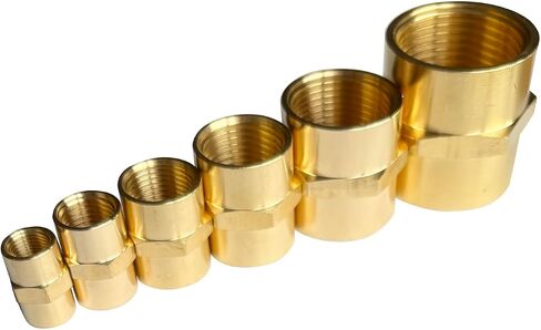 3/4 "أنثى الخيوط عرافة الحلمة النحاس اقتران NPT تركيب الأنابيب محول الأنابيب موصلات مستقيمة للهواء والغاز والزيت والوقود والبروبان حزمة من 2 in Kuwait