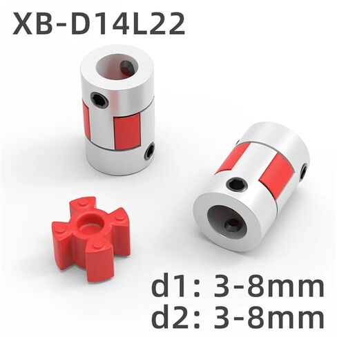 XB D14L22 Coupler Flexible Shaft Coupling Motor Connector Couplings 3/3.17/4/5/6/6.35/8mm 1Pcs(6mm to 6mm) in Kuwait