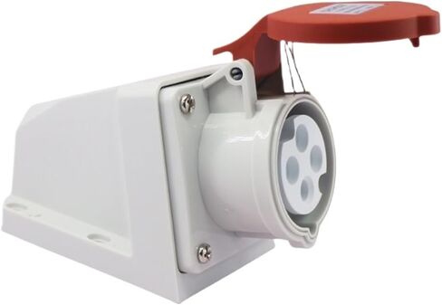 Industrial Plug 32A Socket 4-core 4-Hole Outdoor Waterproof 220V Surface Mounted JH124J in Kuwait