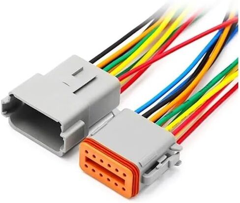 5/10/100 Sets Type Connector Male Female Waterproof Connectors 3-Pin Dt04-3p Dt06-3s Sealable 3 Position(with Wire-m F,5 Sets) in Kuwait