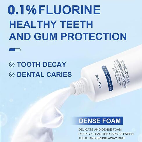 7.5% Hydroxyapatite Toothpaste for Enamel Protection & Tooth Strengthening, White Tooth Repair, Sensitive Teeth, Gentle Mint Fluoride-Free Formula (120g/4.23oz) in Kuwait