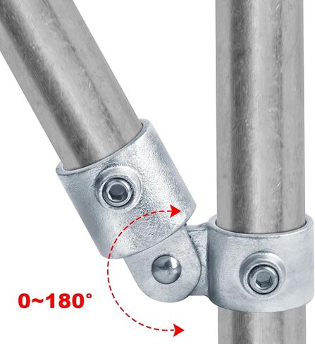 4 PCS Single Swivel Socket Structural Pipe Fitting, Fits 1" Nominal (OD 1.315") Galvanized Pipe in Kuwait