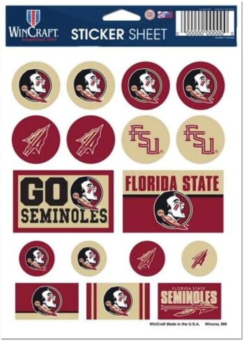 WinCraft NCAA Official Florida State University Seminoles 5x7 inch Sticker Sheet in Kuwait