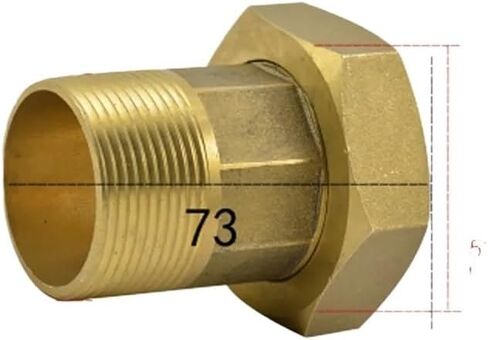 2" Female To 1-1/2" Male Hex Brass Union Pipe Fitting Water Gas Oil For Water Meter in Kuwait