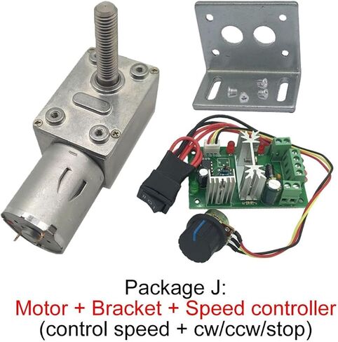 دودة العتاد DC المخفض كاتب الإلكترونية مع M8 الخيوط رمح عكس CW / CCW الذاتي قفل وتعبئتها 6V 18 دورة في الدقيقة المحركات الصناعية in Kuwait