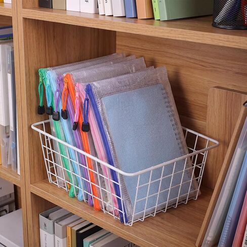 Thboxes 24 Pack Mesh Zipper Pouch Bags, A5 9.4x6.9 in Mesh Bags - 12 Colors Waterproof Small Zipper Pouch for Home, Travel and Office Storage in Kuwait