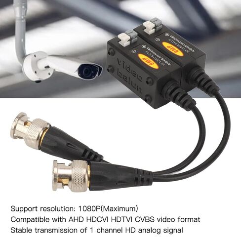HD Video Balun Transmitter for AHD CVI-TVI Cameras, Easy Installation for Outdoor Surveillance, 2 Pack in Kuwait