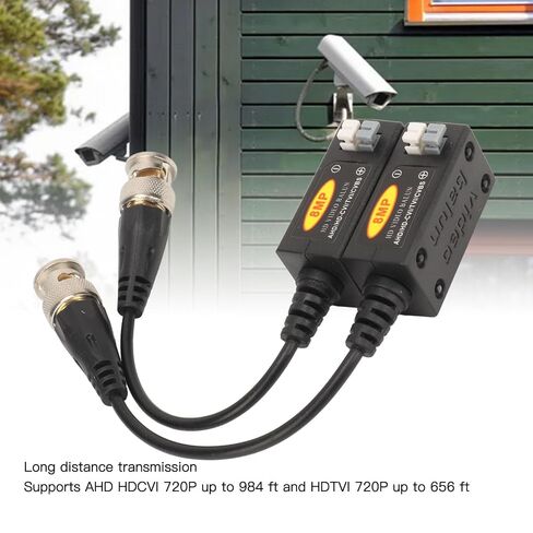 HD Video Balun Transmitter for AHD CVI-TVI Cameras, Easy Installation for Outdoor Surveillance, 2 Pack in Kuwait