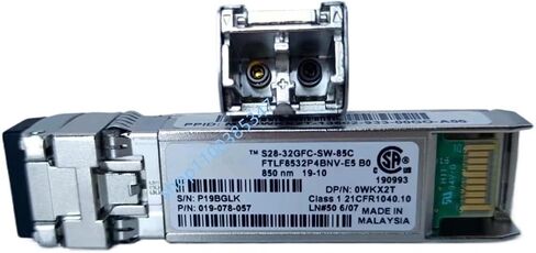 32 جرام وحدة الألياف Sfp FTLF8532P4BNV-E5/S28-32GFC-SW-85C/019-078-057/0WKX2T/32 جيجابايت جهاز الإرسال والاستقبال التبديل in Kuwait