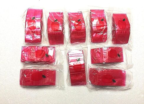 1510 (1.5"X1") أكياس حمراء اللون تحمل العلامة التجارية Apple، أكياس صغيرة قابلة للإغلاق، علبة تحتوي على 1000 قطعة in Kuwait