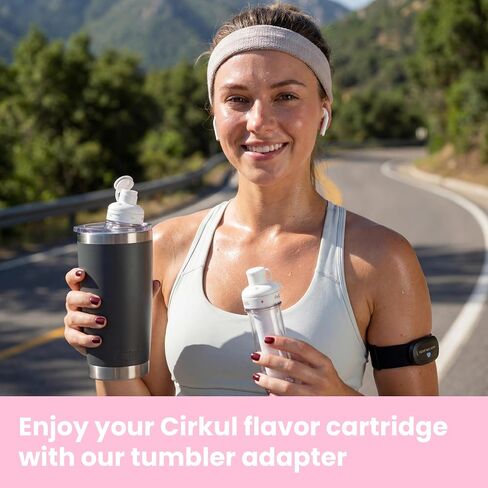 محول بهلوان LUVCOSY لـ YETI Rambler 20 أونصة + حامل خرطوشة نكهة 2 قطعة، خالٍ من BPA ومانع للتسرب، ملحقات Cirkul لتخزين استبدال خراطيش النكهات (الكوب والخرطوشة غير متضمنة) in Kuwait
