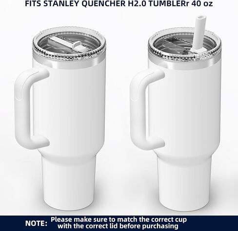 غطاء بديل من القش قابل للفصل سعة 40 أونصة مناسب لـ Stanley Quencher ProTour، غطاء مقاوم للتسرب متوافق مع كأس ستانلي in Kuwait