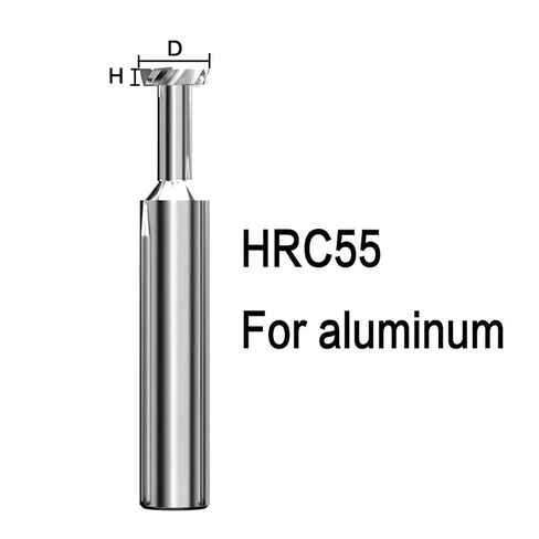 مطحنة نهاية T Slot Milling TiCN مطلية بالكربيد HRC55 - لقم توجيه من سبائك التنغستن الصلب للصلب والألومنيوم، قطعة واحدة (ألومنيوم D4x1.5H) in Kuwait
