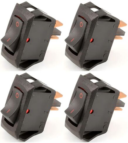 OCS Parts 3373 تشغيل/إيقاف SPST Rocker Switch Crathco Bubblers وموزعات المشروبات الباردة | بديل متوافق لـ Grindmaster Cecilware 3373 (4) in Kuwait