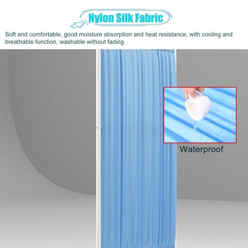 6ft High Foldable Room Divider, Medical Privacy Screen with Wheels, Clinic/Patient/Examination Room Temporary Fence Folding Iron Frame(A,2-Panel) in Kuwait