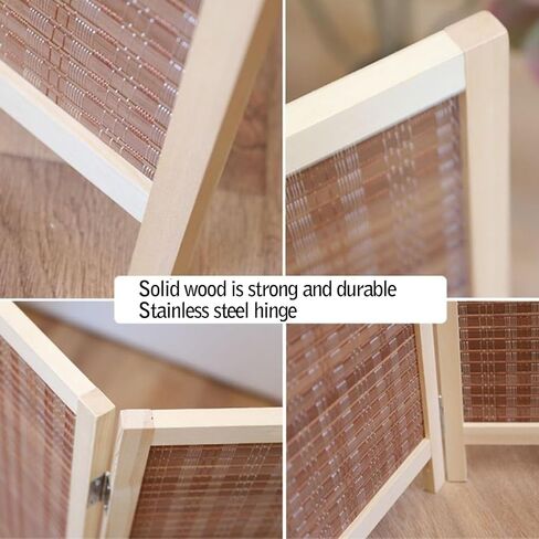 4-Piece Short Screen Partition, Independent Room Divider, Foldable, Suitable for Living Room and Dining Room(Color-2,100x40cm-4 Piece) in Kuwait