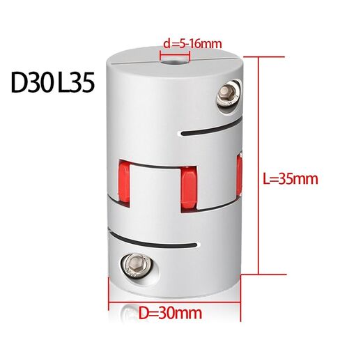 D30L35 Coupling Motor Shaft Coupler High Torque Stepper Servo Elastic 5mm To16mm 5/6/7/8/9/10mm 1Pcs(6.35x8) in Kuwait