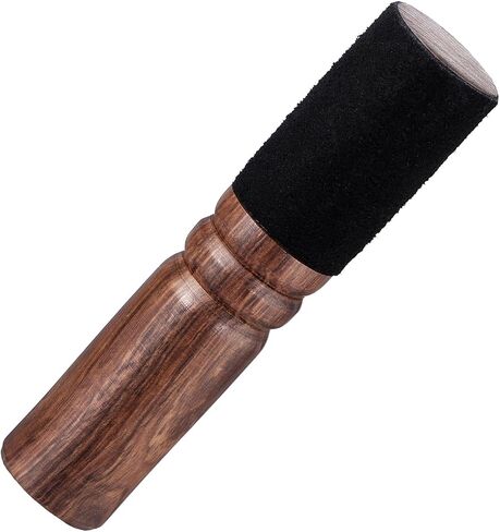Yolev Tibetan Singing Bowl Mallet, Suede Wooden Striker Leather Wrapped Sound Bowl Mallet, Musical Instruments for Meditation Yoga Relaxation (Black and Brown) in Kuwait