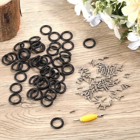 Action Figure Repair Kit: 50 O-Rings, 100 Screws, and 2 Screwdrivers. Vintage Toy Joints & Waistbands Replacement Parts for Collectors Loose Joints & Waistbands DIY Fix Accessories in Kuwait