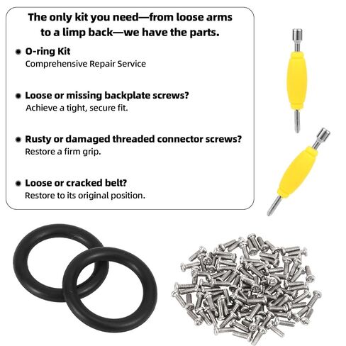 Action Figure Repair Kit: 50 O-Rings, 100 Screws, and 2 Screwdrivers. Vintage Toy Joints & Waistbands Replacement Parts for Collectors Loose Joints & Waistbands DIY Fix Accessories in Kuwait