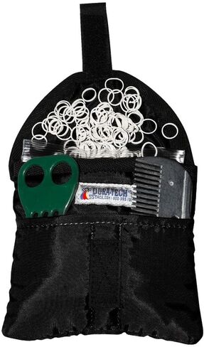 Dura-Tech Braiding & Banding Bag | Keeps Braiding and Banding Tools Handy | Hang from Halter for Horses or Belt | Padded Pocket for Bands | Great for Awards in Kuwait