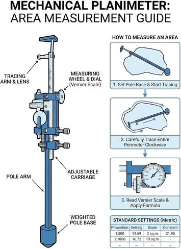 Mechanical Planimeter Level And Survey Equipment Civil Instrument in Kuwait