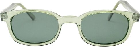 نظارات X-KD الشمسية 11269 أكبر بنسبة 20 بالمائة من نظارات KD الأصلية ANSI Z80.3 بإطارات خضراء شفافة مع عدسات خضراء مستقطبة in Kuwait