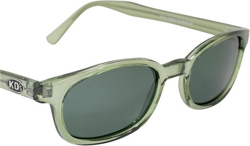 نظارات X-KD الشمسية 11269 أكبر بنسبة 20 بالمائة من نظارات KD الأصلية ANSI Z80.3 بإطارات خضراء شفافة مع عدسات خضراء مستقطبة in Kuwait