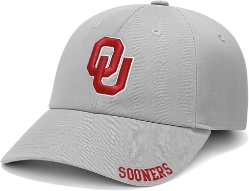 Officially Licensed Oklahoma University Hat Classic Adjustable Gray Relaxed Fit Embroidered Primary Team Logo Baseball Sports Cap in Kuwait