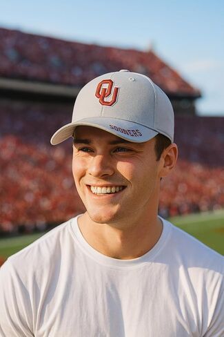 Officially Licensed Oklahoma University Hat Classic Adjustable Gray Relaxed Fit Embroidered Primary Team Logo Baseball Sports Cap in Kuwait