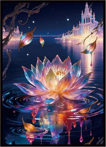 Art Card Sleeves for MTG Commander, Fantasy Lotus Art Design, Clear Polypropylene Holders, 100+4 Count, Multicolor in Kuwait