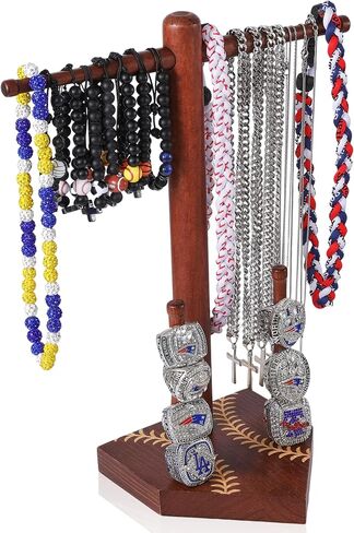 Premium Swag Gifts for Baseball Lifestyle 101 Apparel Youth, Baseball Drip Necklace Holder & Championship Ring Display - End of Season Baseball Gifts for Boys in Kuwait