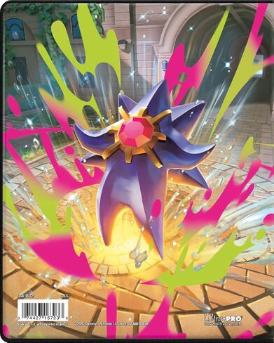 محفظة Ultra PRO Pokemon Meowth and Starmie ذات 4 جيوب - The Perfect Order، ألبوم قابل للجمع لألعاب بطاقات التداول، يحمل 4 بطاقات كبيرة الحجم وما يصل إلى 80 بطاقة عادية in Kuwait