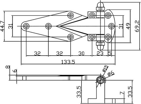 304 Stainless Steel Thickened Hinge Heavy-Duty HT071-1 1Pcs in Kuwait