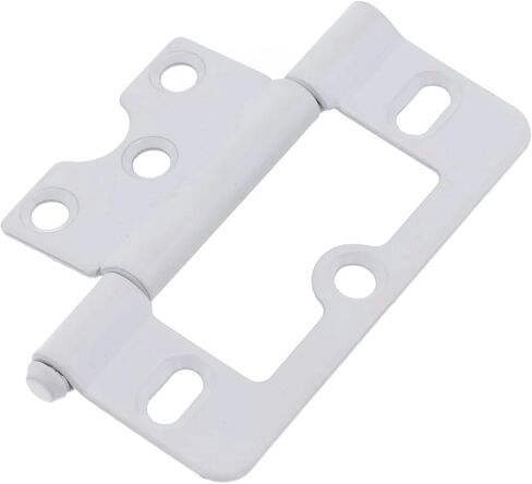 Flush Door Hinges Cupboard Wardrobe Louvre Doors Furniture Hardware 1Pcs(White) in Kuwait
