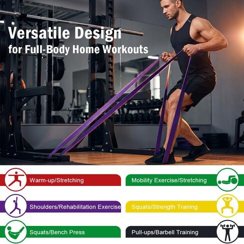Pull Up Assistance Bands, Resistance Bands Set with Handles for Men Women, Workout & Exercise Bands, 5-Level Elastic Bands for Working Out, Stretch Bands for Home Gym, Stretching & Physical Therapy in Kuwait