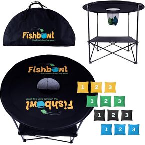 The Ultimate Bag Toss Yard Game - Portable Game Set Lawn & Beach for Family, College and Adults - Includes 12 Bags, Collapsible Base, Game Board & Case - Outdoor Games - Cornhole Set in Kuwait