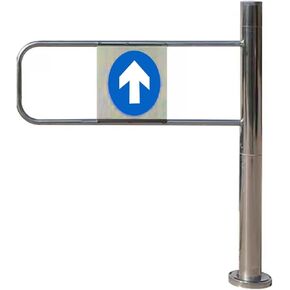 Universal Stainless Steel Safety Swing Gate Adjustable One-Way Revolving Barrier for Supermarket Entrances Swing gate(Left,60cm) in Kuwait
