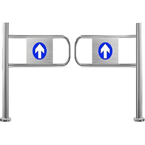 Stainless Steel Swing Gate for Market Entrance – Automatic One-Way Access Barrier for Secure Store, Library, Park Entry – Durable 160x97cm Security Door in Kuwait