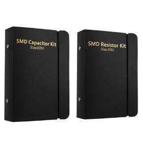 مجموعة أدوات المقاومات SMD 0201 مع مجلد تشكيلة المكثفات 0201 - عينة من مجموعة الكتب للمكونات الإلكترونية. in Kuwait