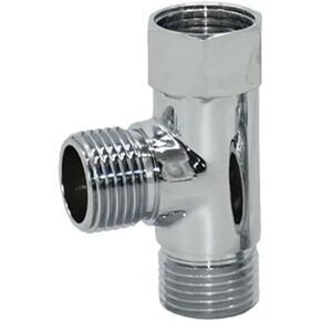1pcs Brass T-typ Female 1/2 To 1/2 Inch Mal 2-Way Water Splitter Tee 1/2" Thread Connector Tee Plumbing Fittings(B) in Kuwait